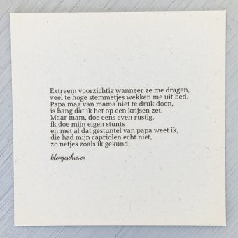 Geboortekaartje: 'Capriolen'