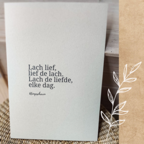 Poster A4: 'lach lief'